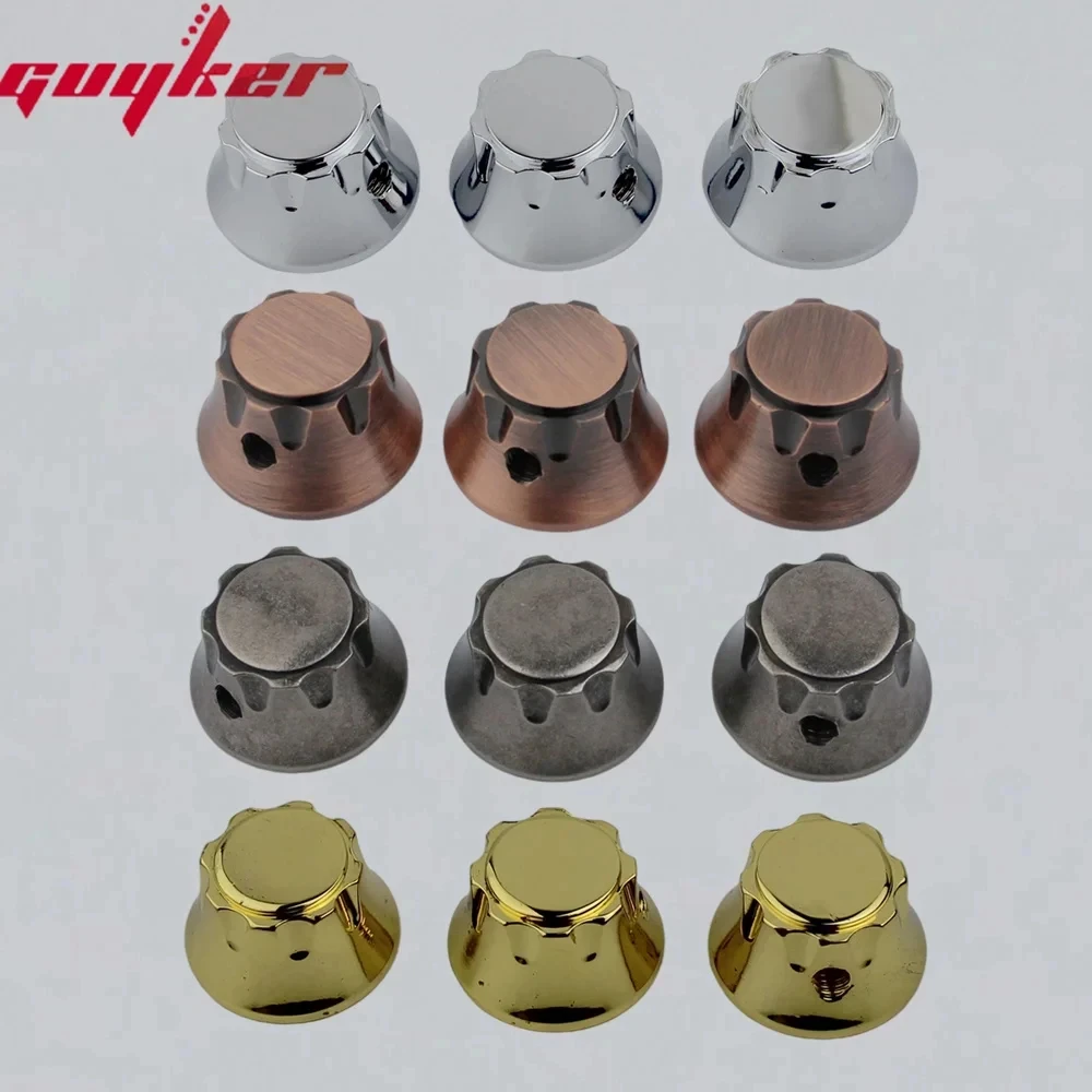 Guyker Bass Electric Guitar Control Knob, Made of Zinc Alloy Material, Available in Multiple Colors, Set of 3