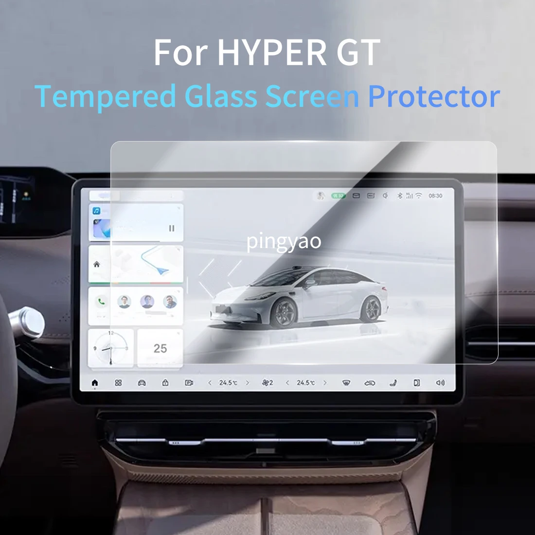 

Car Sticker Screen Protector Navigation Display Tempered Glass Protective Film Car Accessories Vehicle For24Guangqi Ai'anHyperGT
