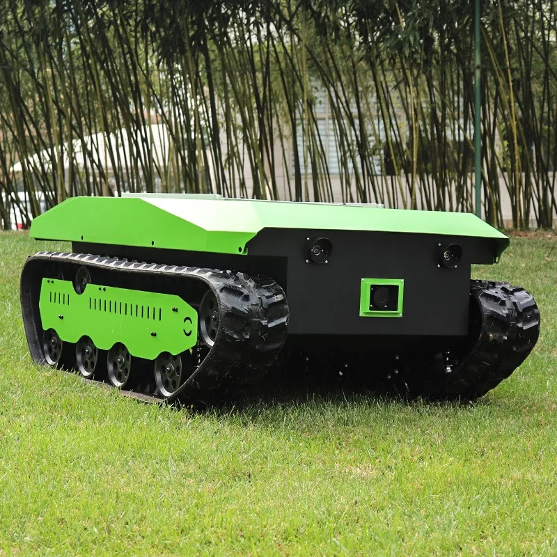 Plataforma de tanque de esteira pesada com controle remoto mais vendido, chassi de borracha, veículo de escalada todo-o-terreno para transporte ao ar livre