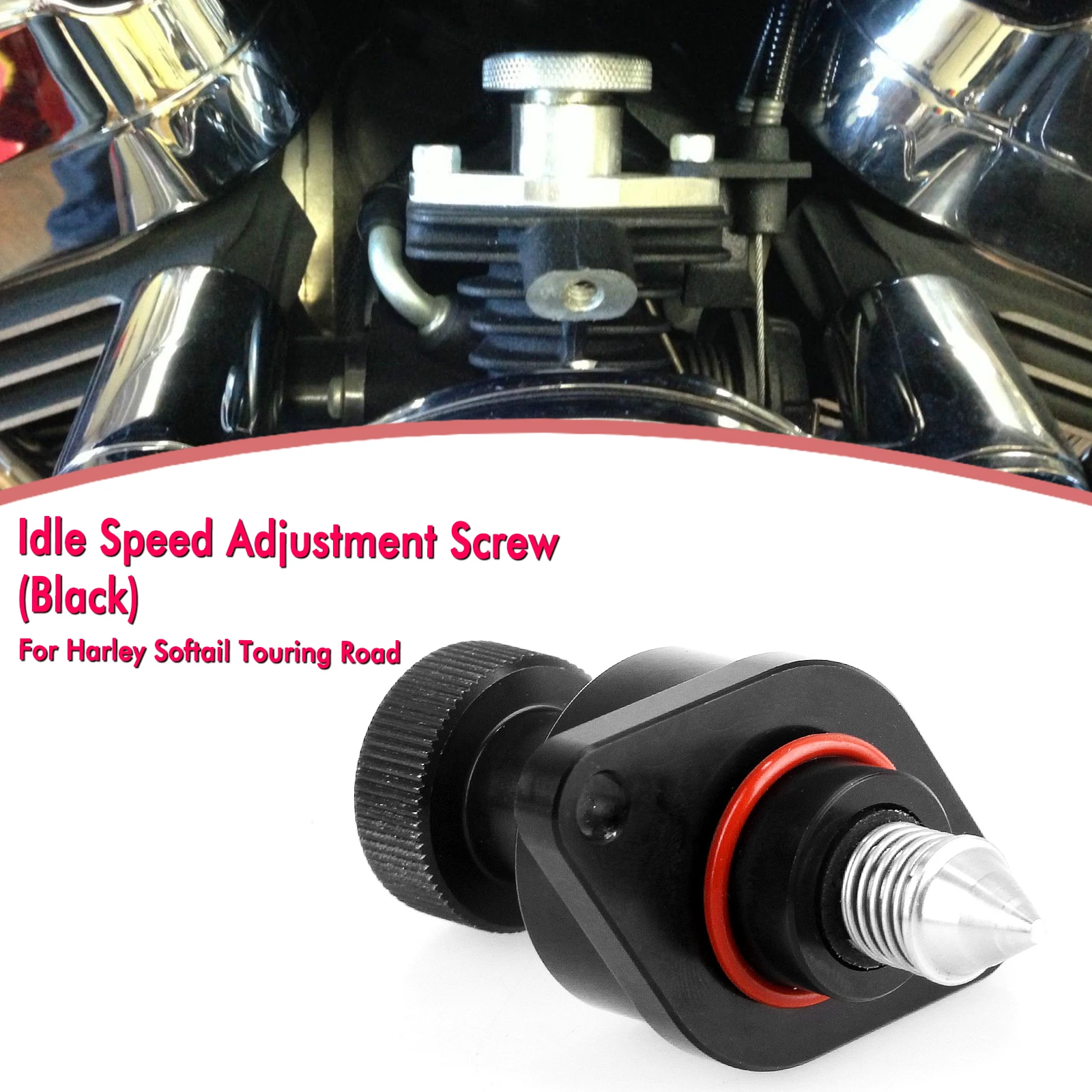 Motorbike Idle Speed Adjustment Carburetor Thread Screw For Harley Softail Touring Road