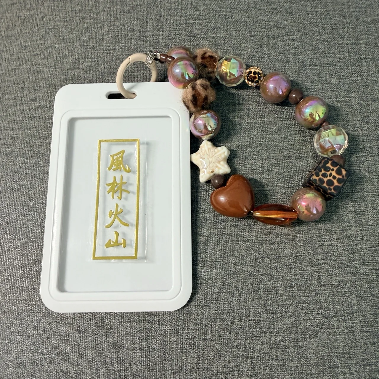 Leopard Starfish  Buddha Pattern Metal Phone Sticker Lanyard Anti-lost Lucky Card Holder