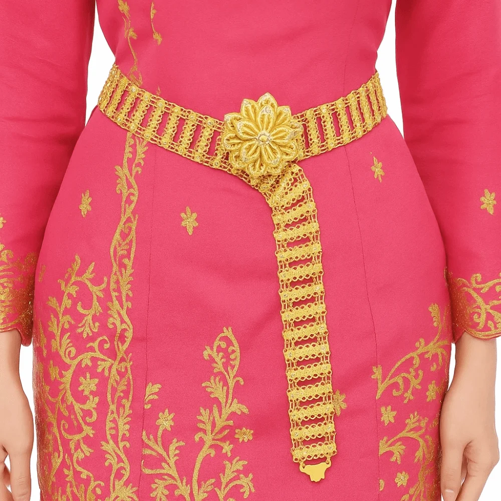 เข็มขัดโลหะสไตล์ชาติพันธุ์แบบดั้งเดิม ประดับคริสตัลลายฉลุสีทอง เข็มขัดเจ้าสาว เครื่องประดับพู่ห้อยสำหรับชุดเต้นรำ สายโซ่สำหรับผู้หญิง