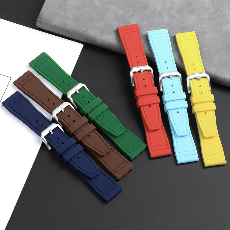 20/21/22mm Silicone Sport Bracelet Watch Strap Soft Wristbelt Rubber WatchBand for IWC PILOT PORTUGIESER PORTOFIN Men Women Belt