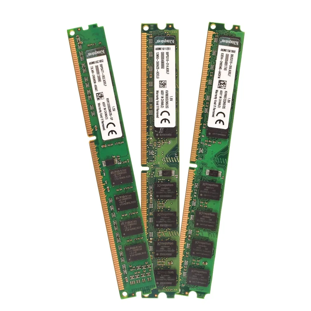 Kingston หน่วยความจำ DDR2 2GB 800MHz 667MHz DDR3 2GB 1333MHz PC2-6400 PC2-5300 PC3-10600หน่วยความจำสำหรับเดสก์ท็อปรุ่น