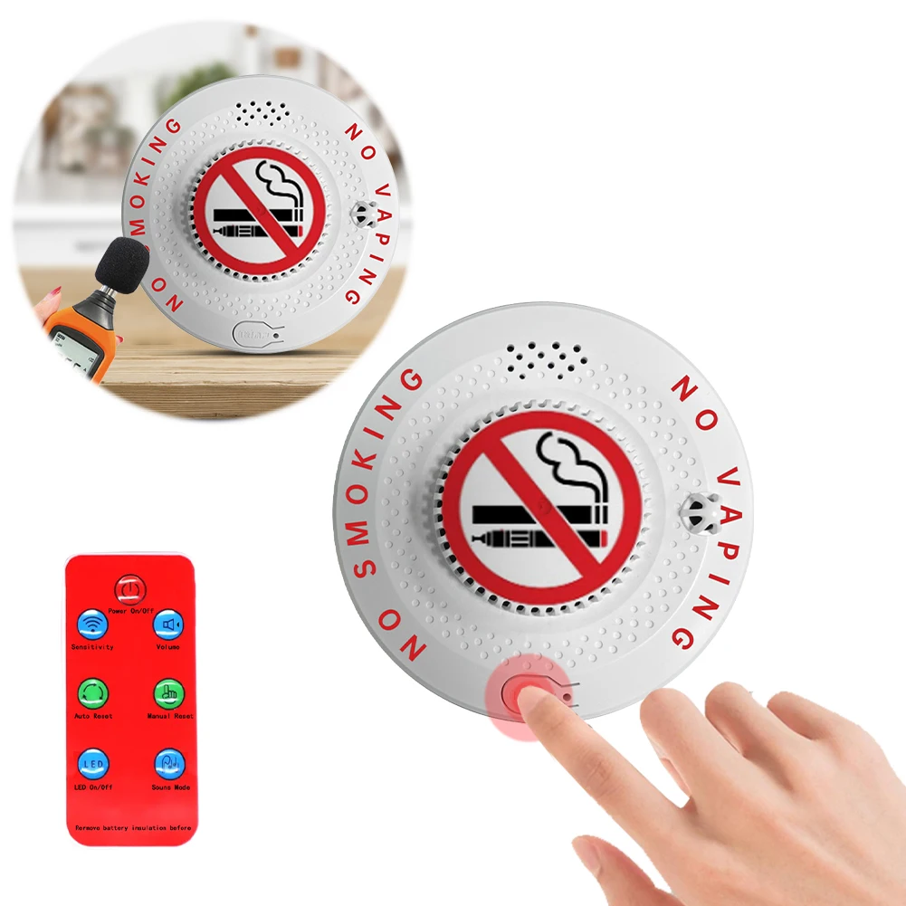 Smoke Detector with Remote Fire Alarm Battery Powered for Home Bedroom