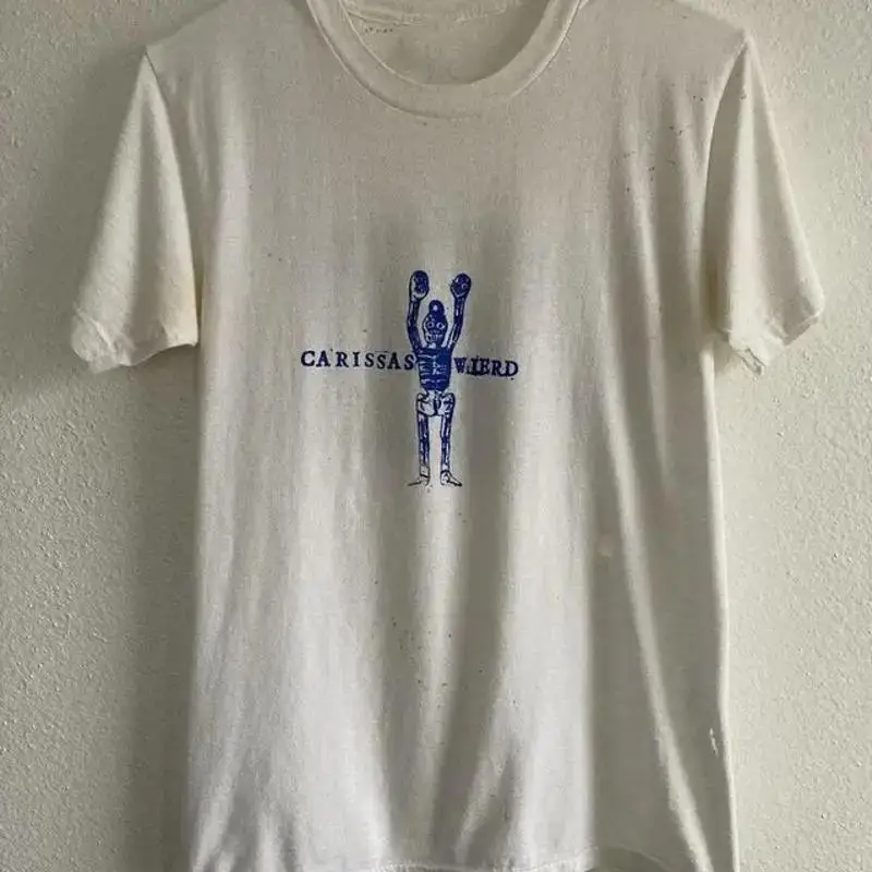 Carissa's Wierd Music For Lovers Weißes T-Shirt aus Baumwolle in voller Größe