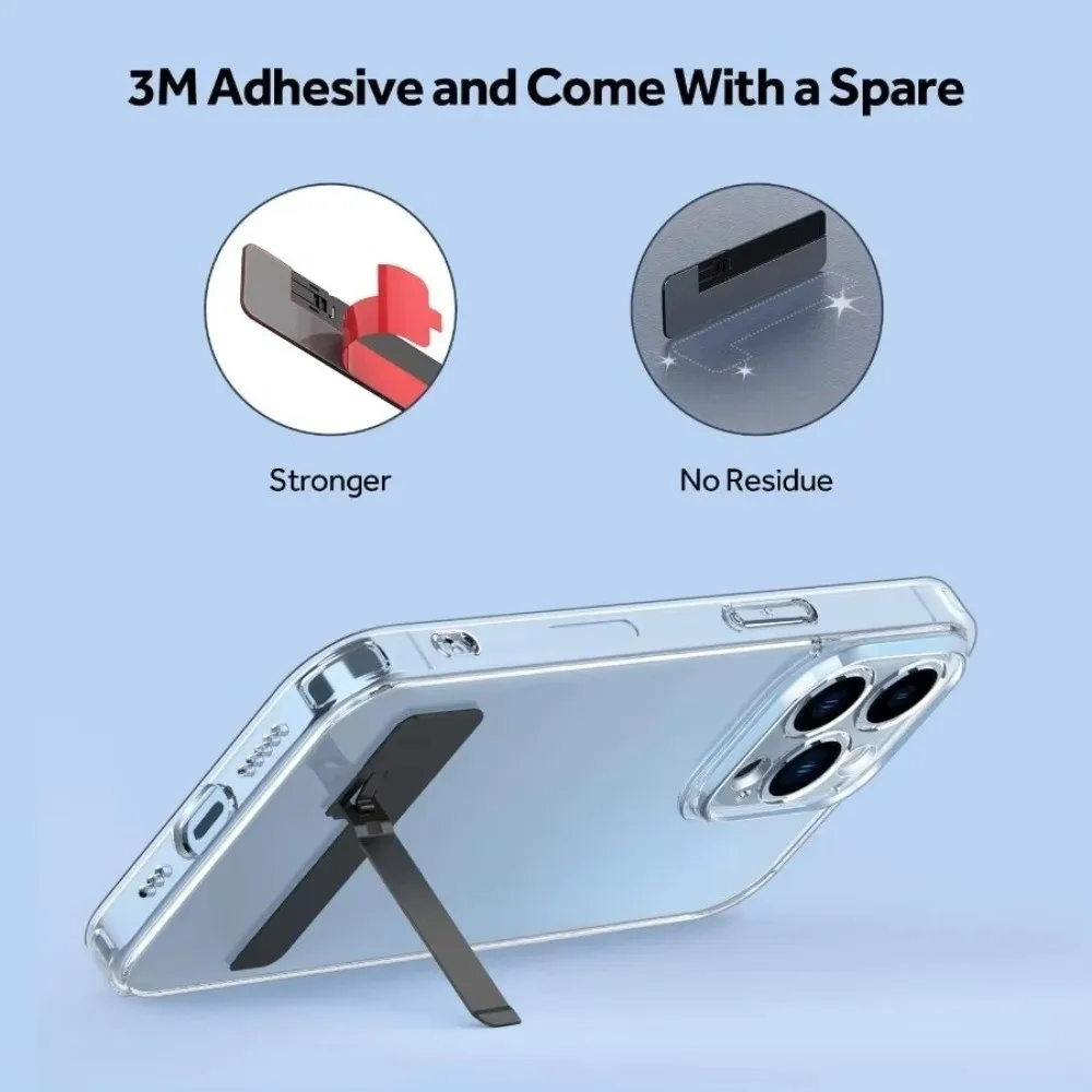 Mini Adhesive Phone Holder Folding Removable Mobile Phone Bracket Ultra-thin Invisible Back Sticker Portable Phone Stand Car