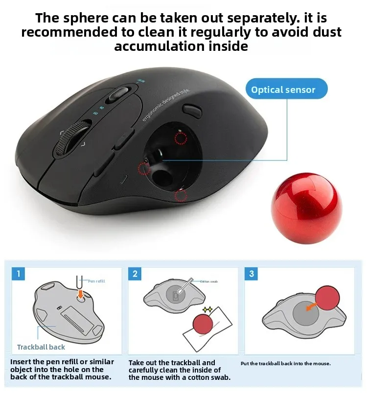 Brand new trackball mouse accessories, single ball, separate ball, roller, ball, spherical ball