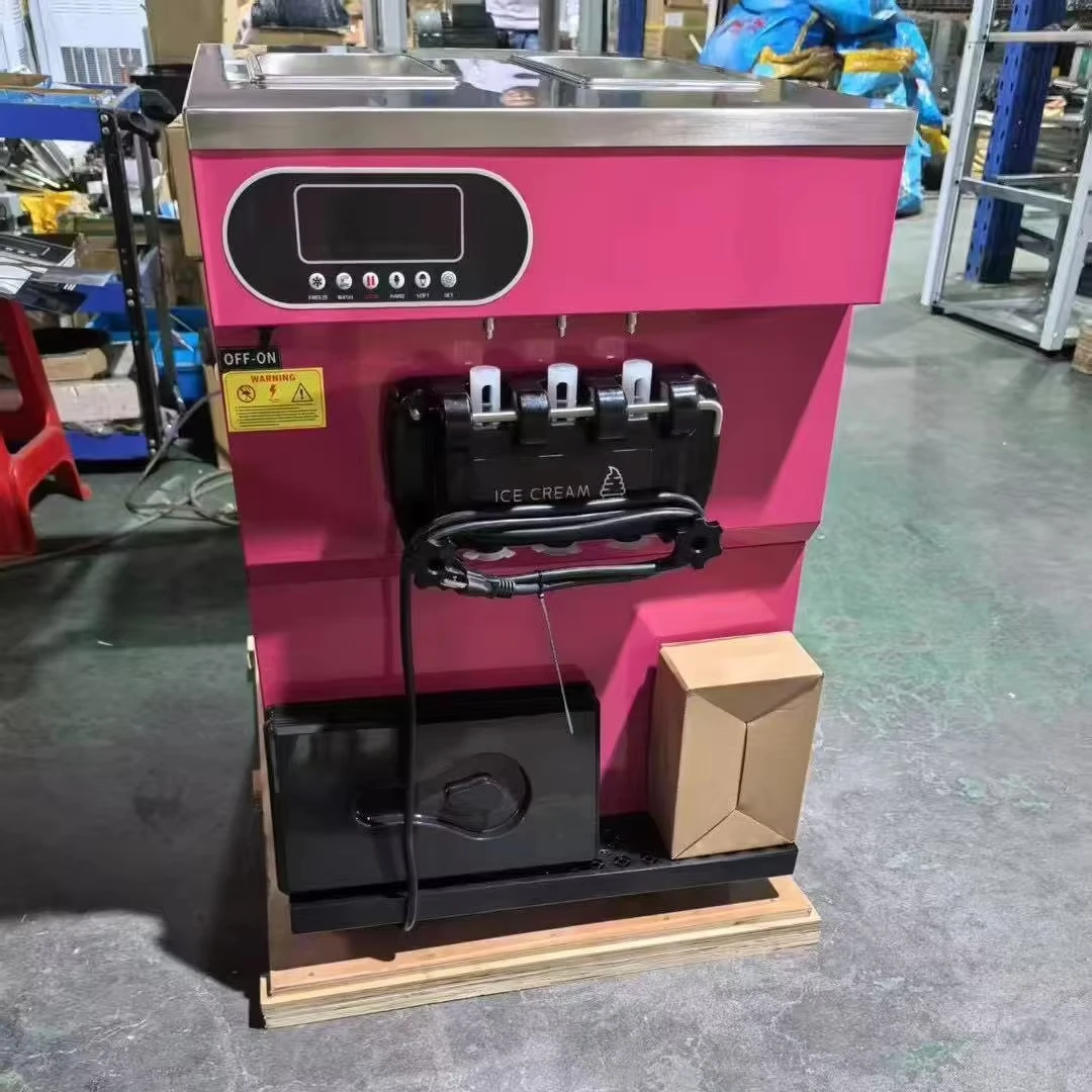 Commercial Ice Cream Machine Countertop - Ticari Dondurma Makinesi, 22-28L/Saat 2000W Tezgah