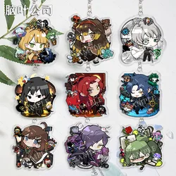 Lobotomy Corporation Cute Keychain Women Malkuth Elijah Yesod Acrylic Key Chain Man Bag Pendant Key Ring Accessories Ornament
