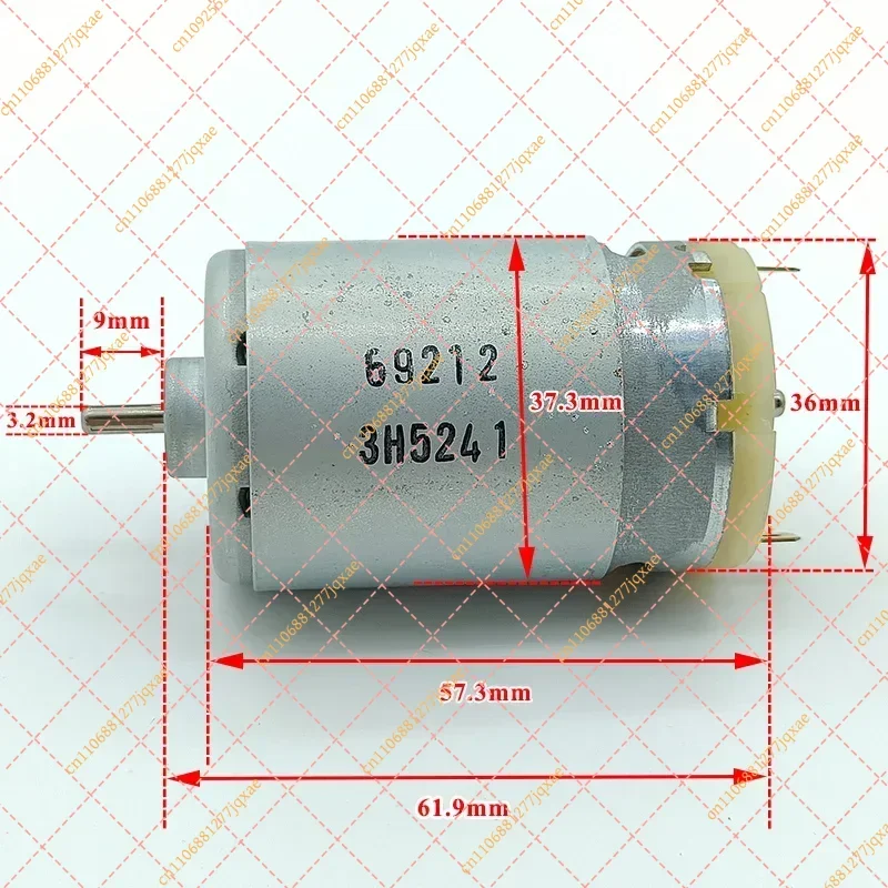 RS-550 High Speed DC Motor 6V-12V 30000RPM, 36mm Carbon Brush Motor for DIY Drill