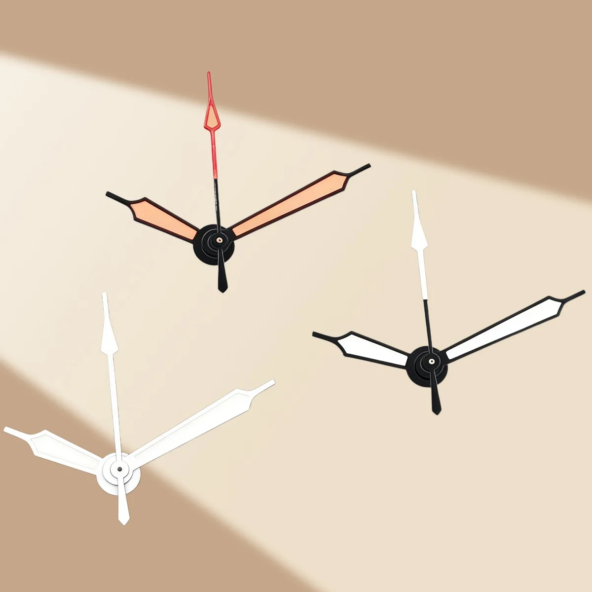 Watch pointer black orange white for NH35 NH36 ETA2824 PT5000 movement watch modification accessories, two-color red second hand