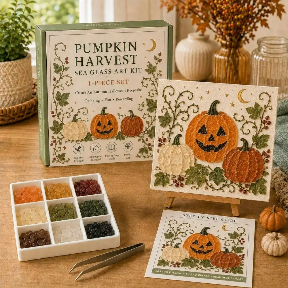 Halloween Acrylic Mosaic Art Kit DIY Holiday Decorations, Ghost | Pumpkin | Black Cat, Crafts, Festive Home Decor, (No Instructions) Simple, Easy, Beginner-Friendly
