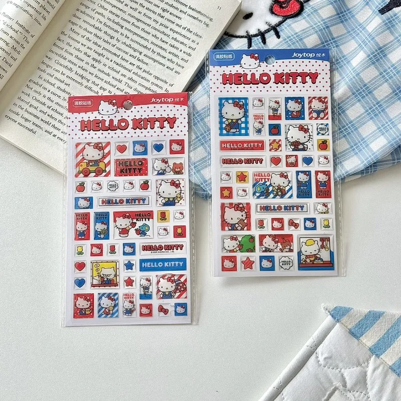 

Hello Kitty Stickers Full Set Cute Cartoon Handmade DIY Bookkeeping Material Stickers Desktop Accessories Student Gift Wholesale