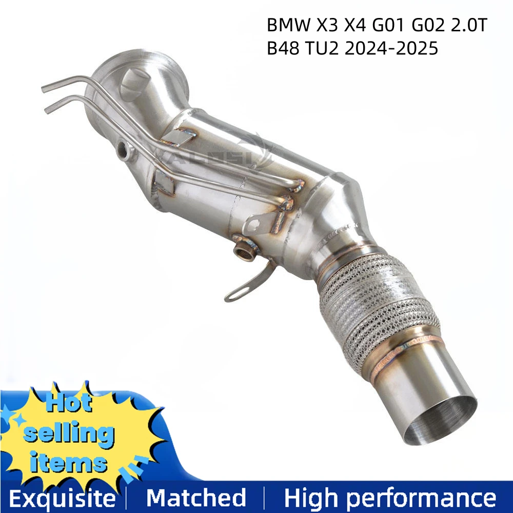 

Exhaust downpipe for bmw X3 X4 G01 G02 2.0T B48 TU2 2024-2025 high flow stainless steel exhaust system catalytic converter