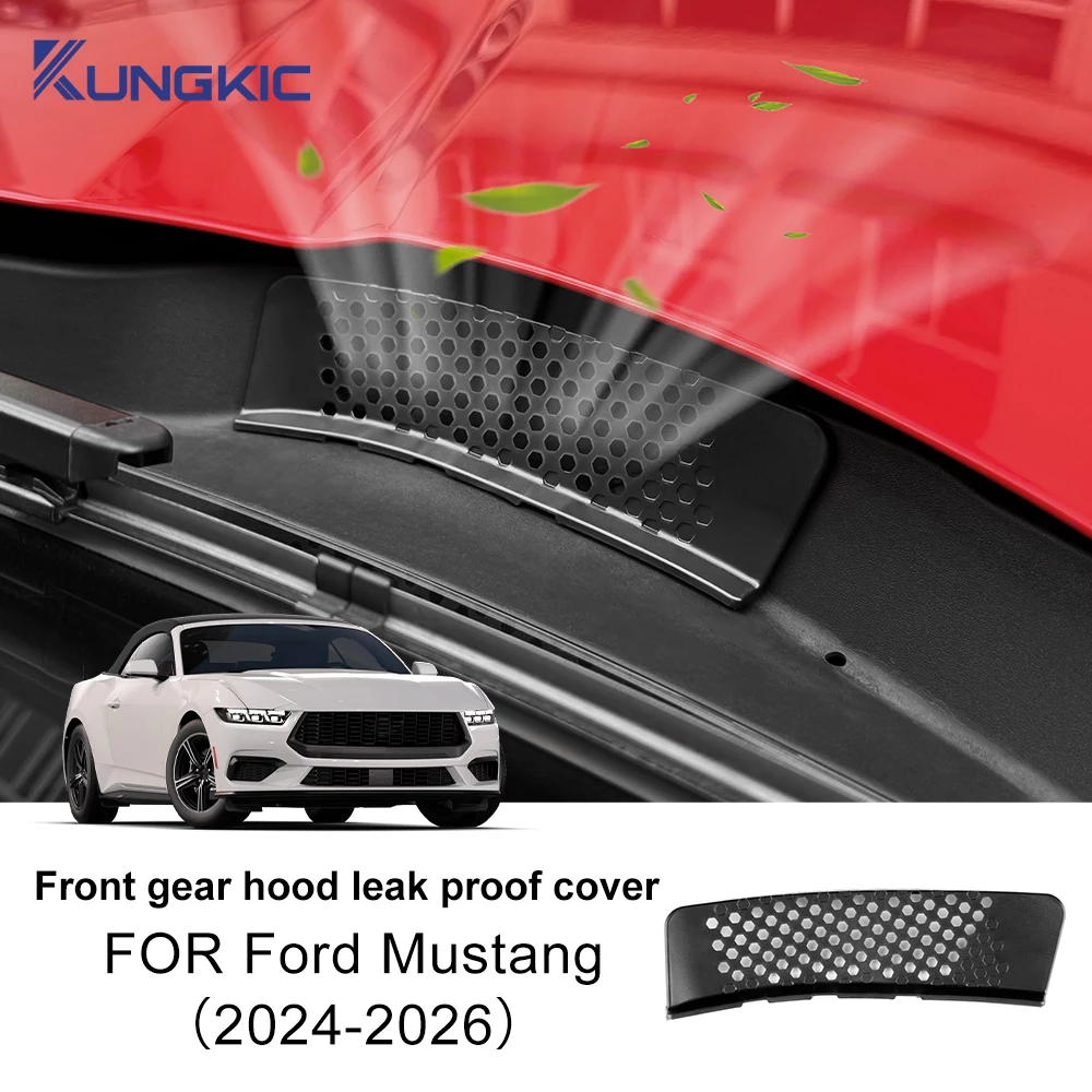 Car Front Gear Hood Proof Cover Trim For Ford Mustang GT Dark Horse EcoBoost 2024 2025 2026 Anti-insect Leaves Grille Filter Net
