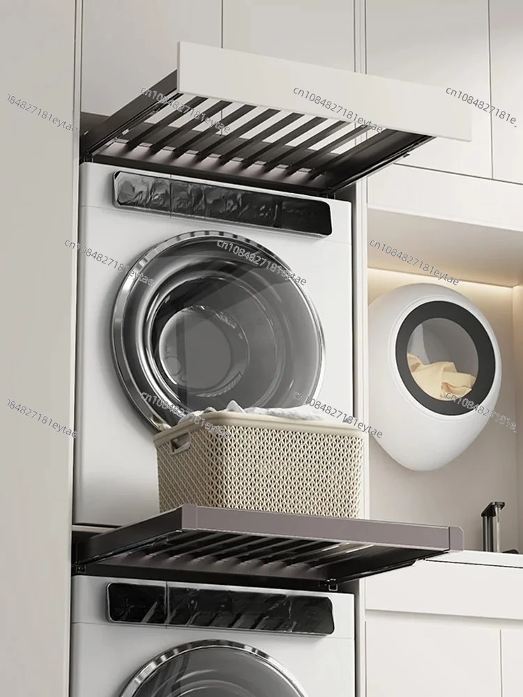 Concealed Telescopic Top Drying Rack, Built-In Storage Rail Trouser Hanger