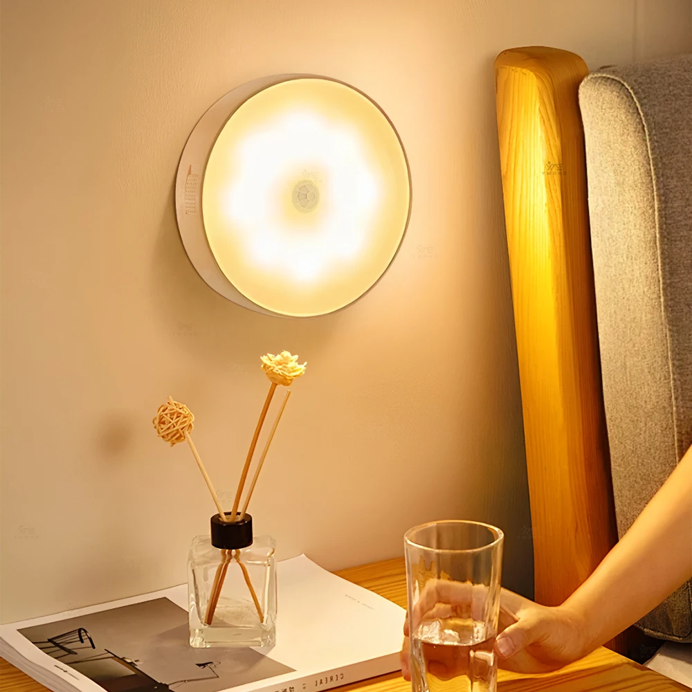 

Motion Sensor Light LED Night Light USB Rechargeable Lamp Wardrobe Magnetic Wall Lamp Staircase Cupboard Lamp Bedroom Decoration