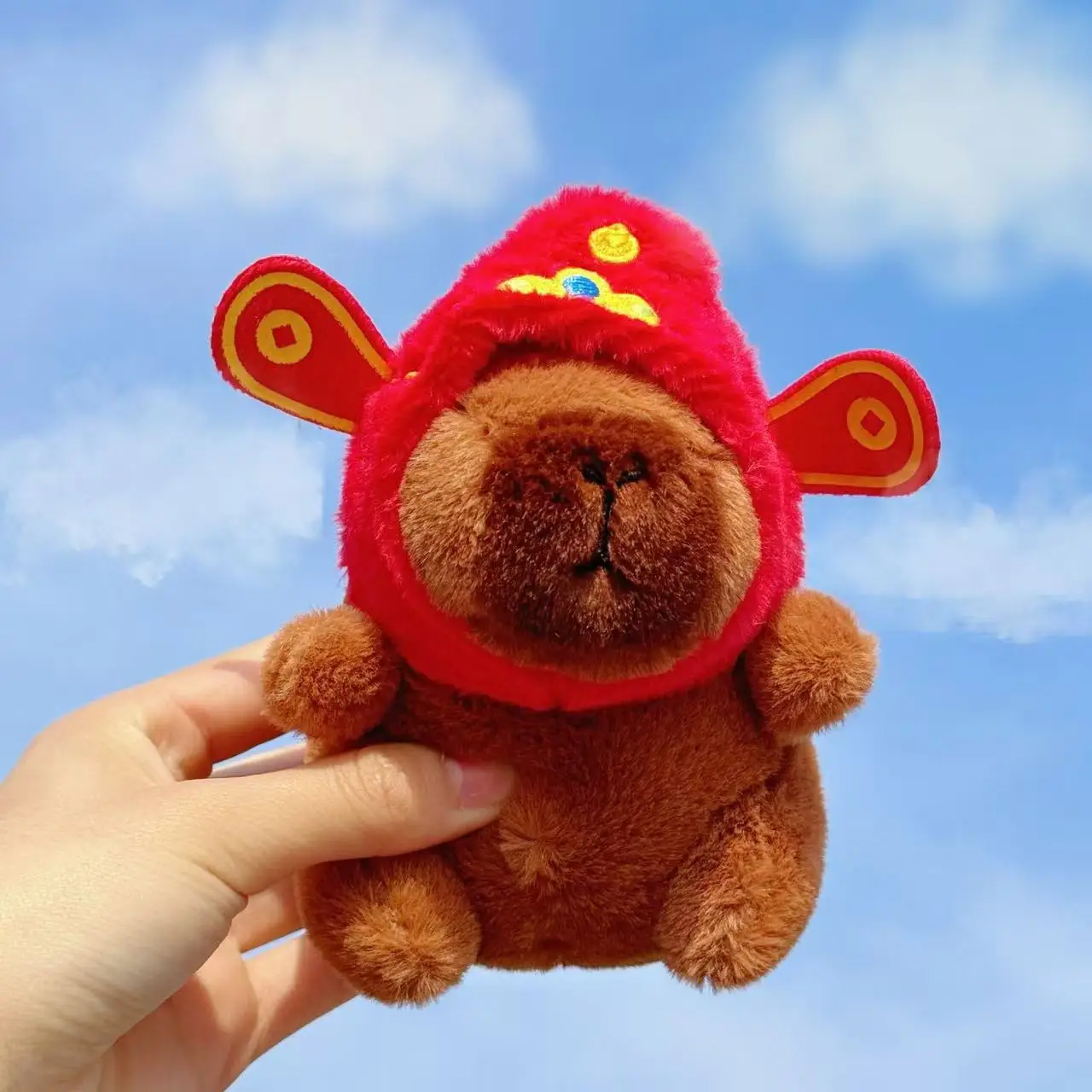 Jouets en peluche Kawaii Capybara pour enfants, pendentif de sac, porte-clés mignon, décor de sac à dos, fête d'anniversaire, cadeau de Noël, jouet de beurre moelleux