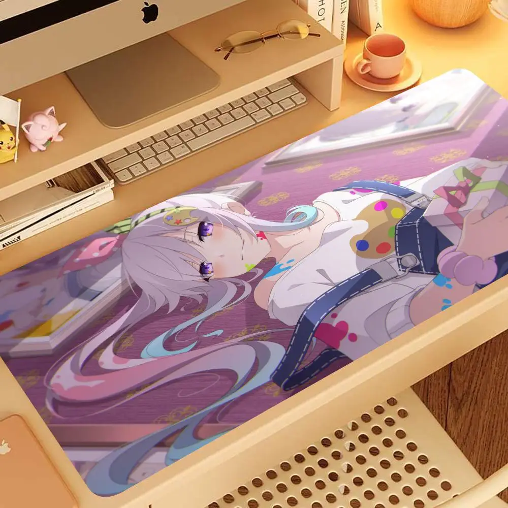 

Коврик для мыши H-Hololive, аксессуары для компьютера, кожаный коврик для клавиатуры, коврик для мыши, большой портативный коврик для мыши, водонепроницаемый, для компьютера