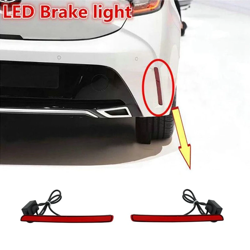 Luz traseira do refletor do para-choque traseiro de led para toyota corolla hatchback e210 2019-2023 lâmpada de freio de condução