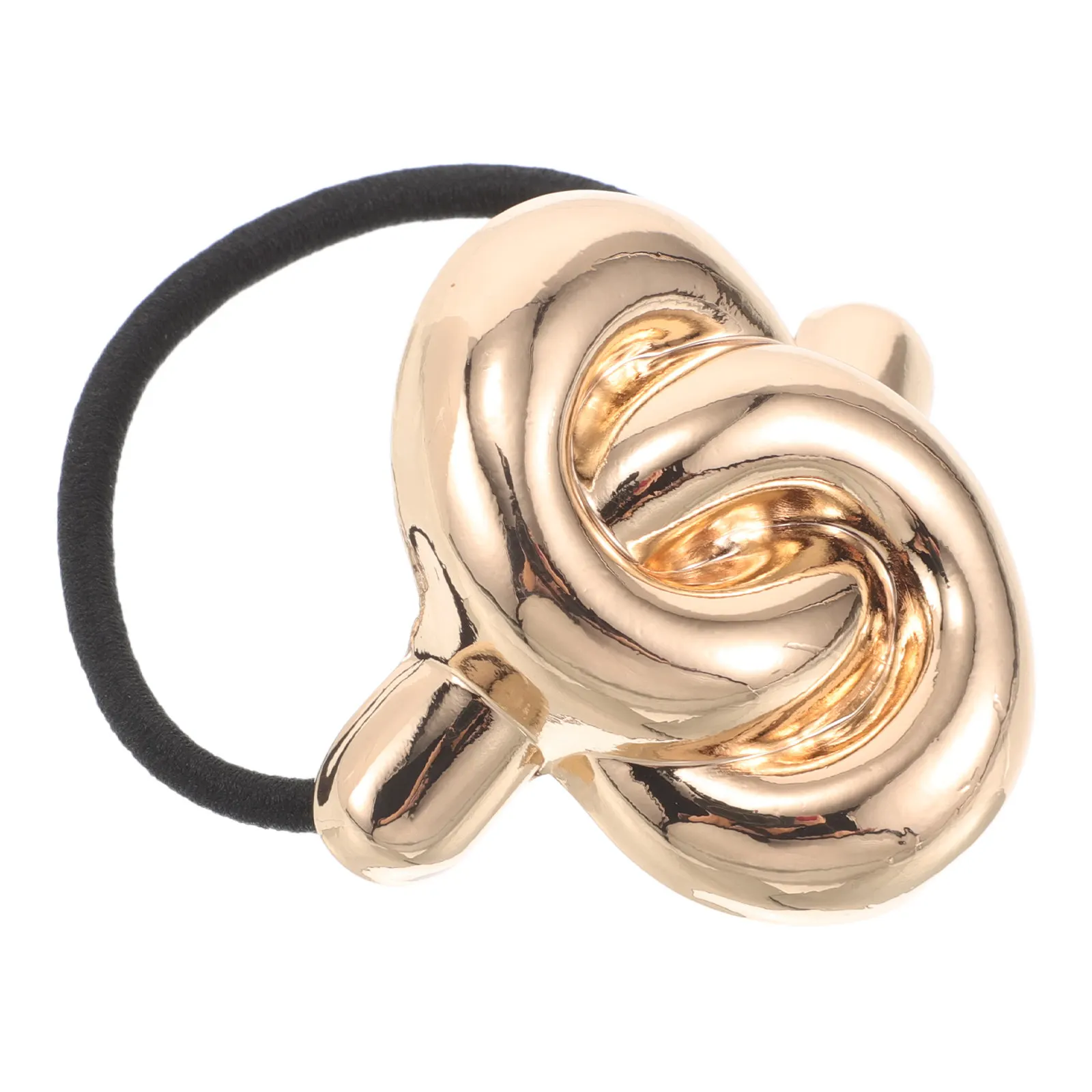 

Metal Hair Tie Elastic Geometric Ponytail Cuff Vintage Style Long Thick Hair Accessories Women Christmas Holiday Gifts