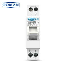 TOMZN 1P 230V AC 40A 63A MTS Dual Power Manual Transfer Isolating Switch Interlock Circuit Breaker