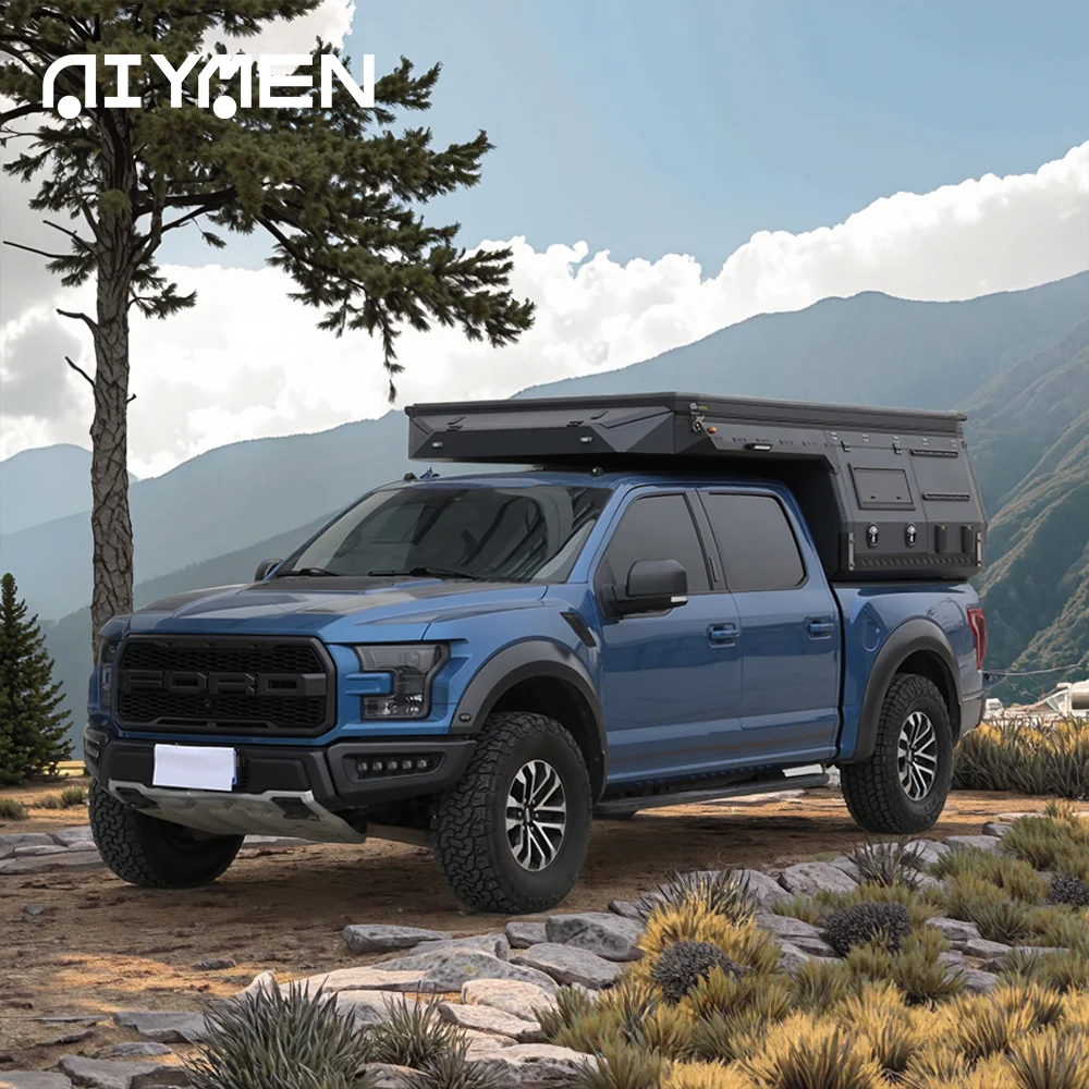 Luxury Modern Expedition Outdoor Bed Lightweight Fiberglass Hard Side for Off-Road Travel Pop-Up Popup in Truck Camper on Sale