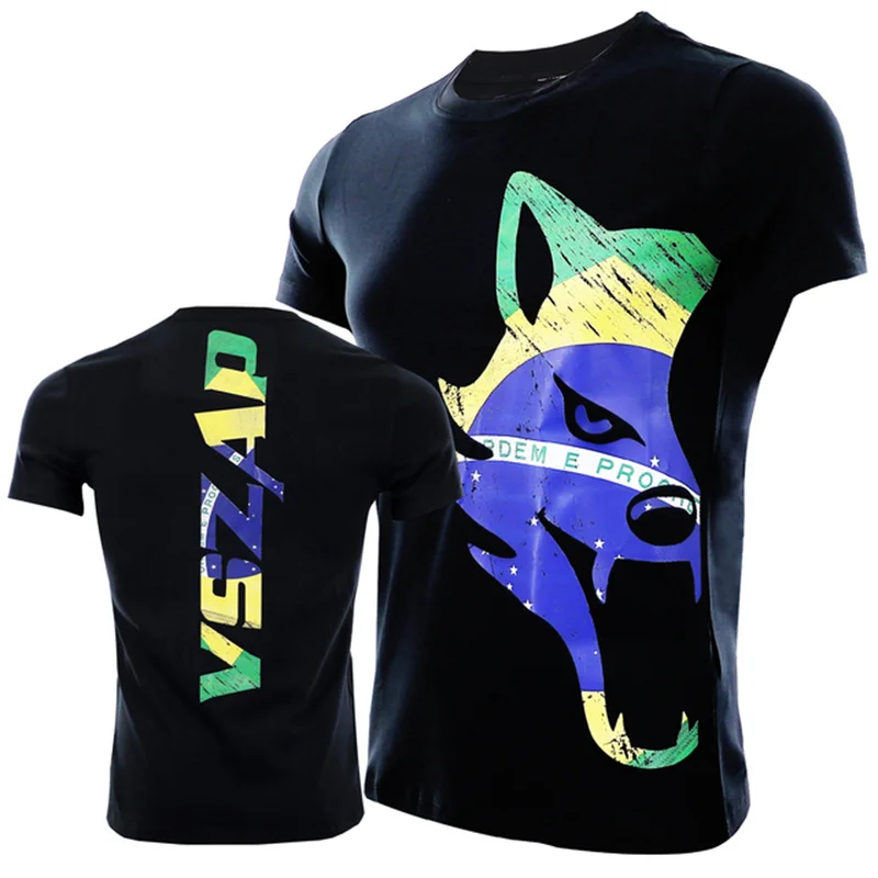Hot Selling New Muay Thai Harajuku Men T-shirt Summer Sport Leisure Breathable Clothing Running Fitness Short Sleeve O-neck Top