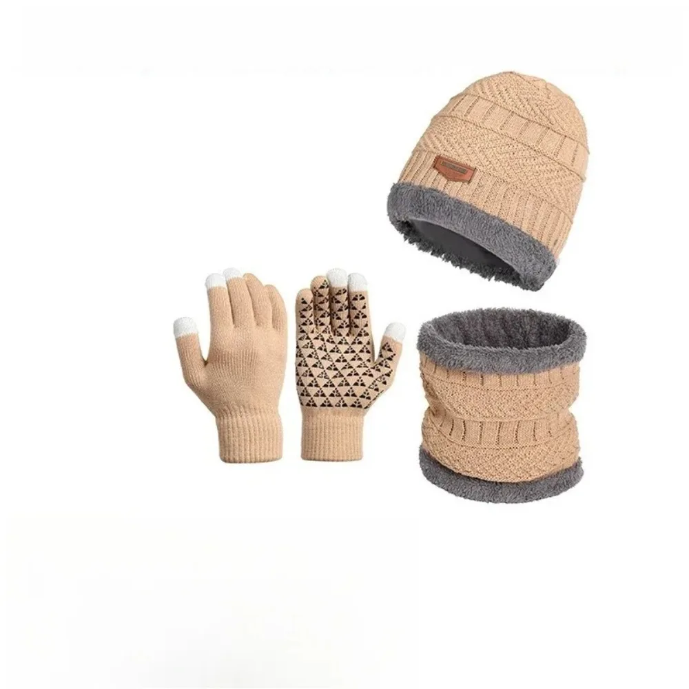 Мужская ветрозащитная шапка, уличный зимний шарф, перчатки, вырез из трех частей, термовязаная шапка One Plus Официальный сайт