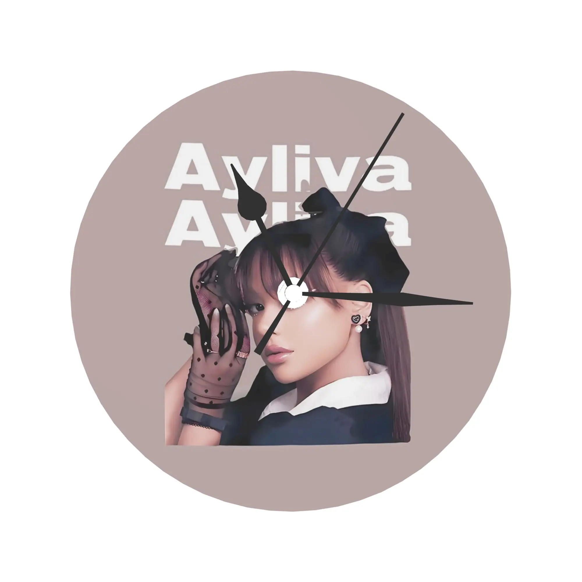 Ayliva Portrait Art  Limited Edition Wall Clock Room Decoration Silent Round Clock for Bedroom Living Kitchen Home
