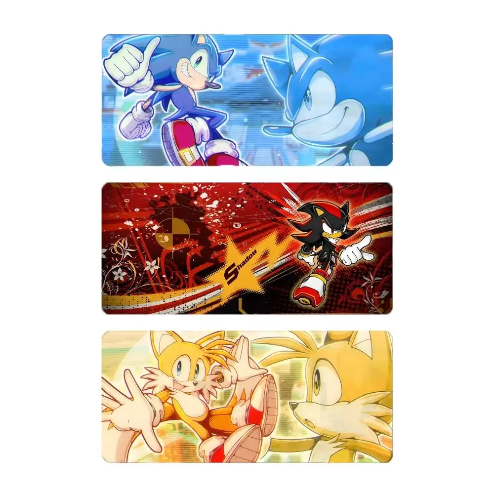 platform game fast mascot S-Sonic the Hedgehog Mouse Pad Large Gaming Mousepad with Stitched Edges Thickened Desk Mat PC