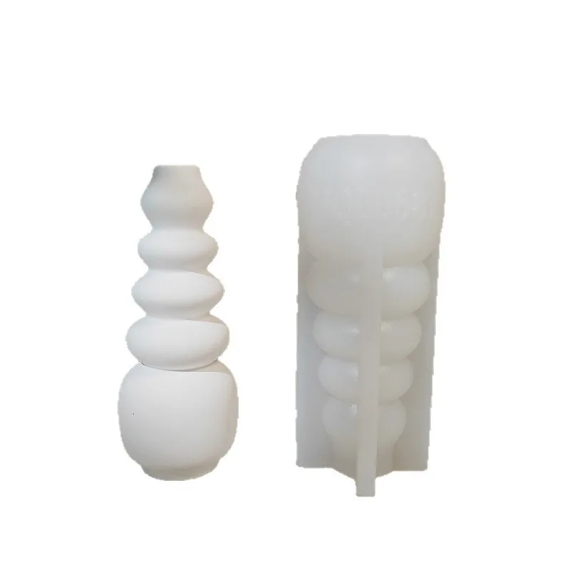 

Striped Bubble Vase Silicone Mold Nordic Design, Creative Flower Arrangement Cement Gypsum Mould Home Ornament