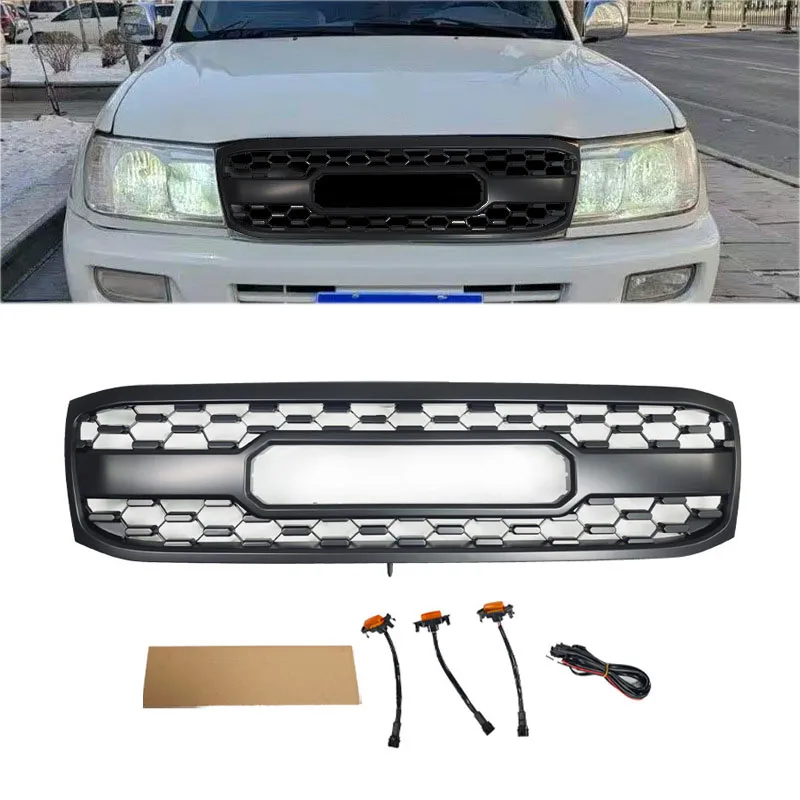 

Racing Grills For 1998-2002 Land Cruiser Lc100 Fj100 Modified Trd Style Front Grille Made Abs Material Replacement Installation