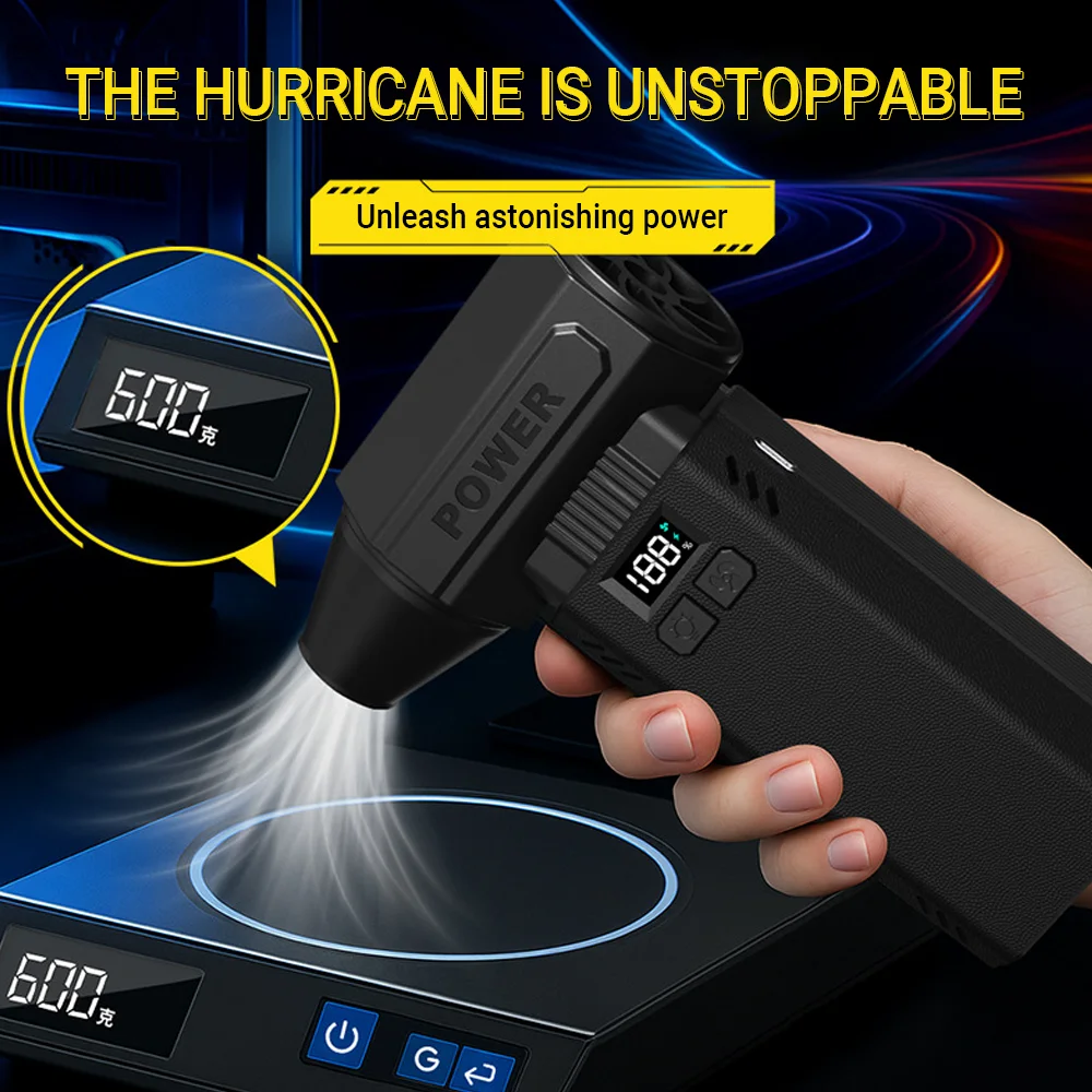 

400000RPM Powerful Jet Fan 600g Wind Pressure 40mm Brushless Motor Violent Fan 60m/s Wind Speed Compressed Air Duster For Home