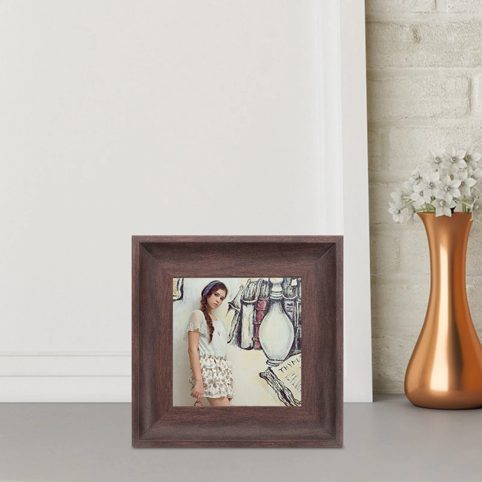 

Vintage Wood Grain Art Display Frame, False Tips Sample Board, Nail Color Showcase Display, Fake Nail Photo Stand, Manicure