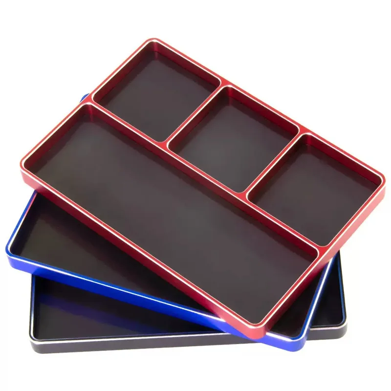 Metal Frosted Magnetic Screw Tool Storage Box Tray Fit For RC Car Remote Control Aircraft Remote Control Ship