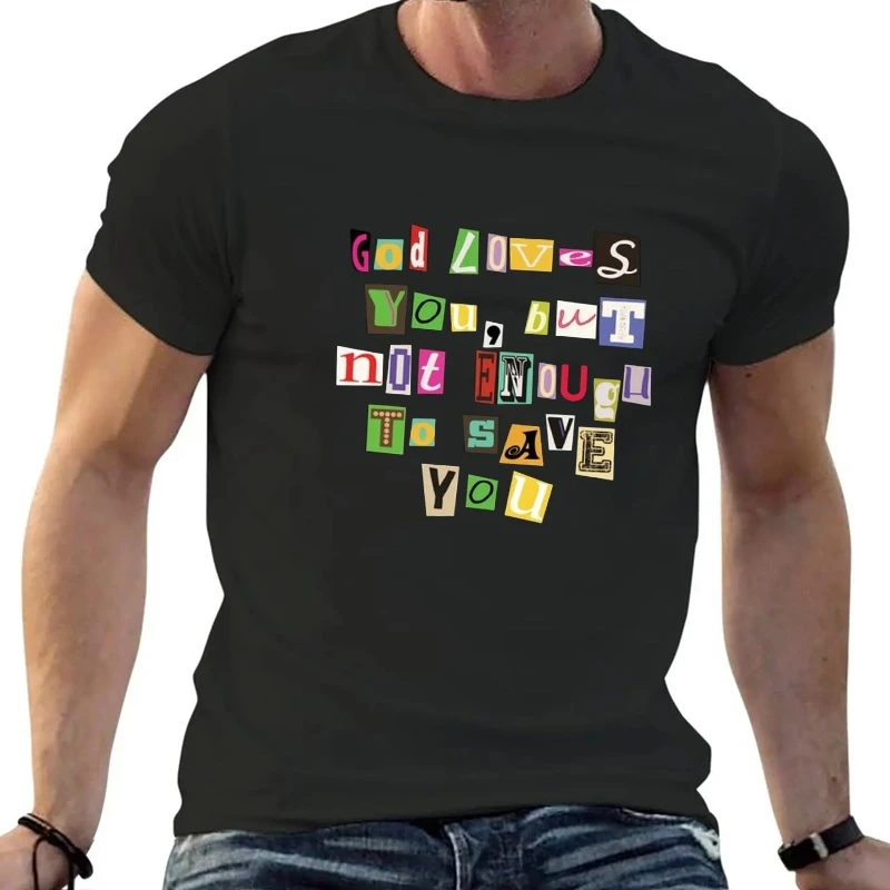 Deus te ama la ransom note hombre Tallas grandes أنيمي camisas hombres