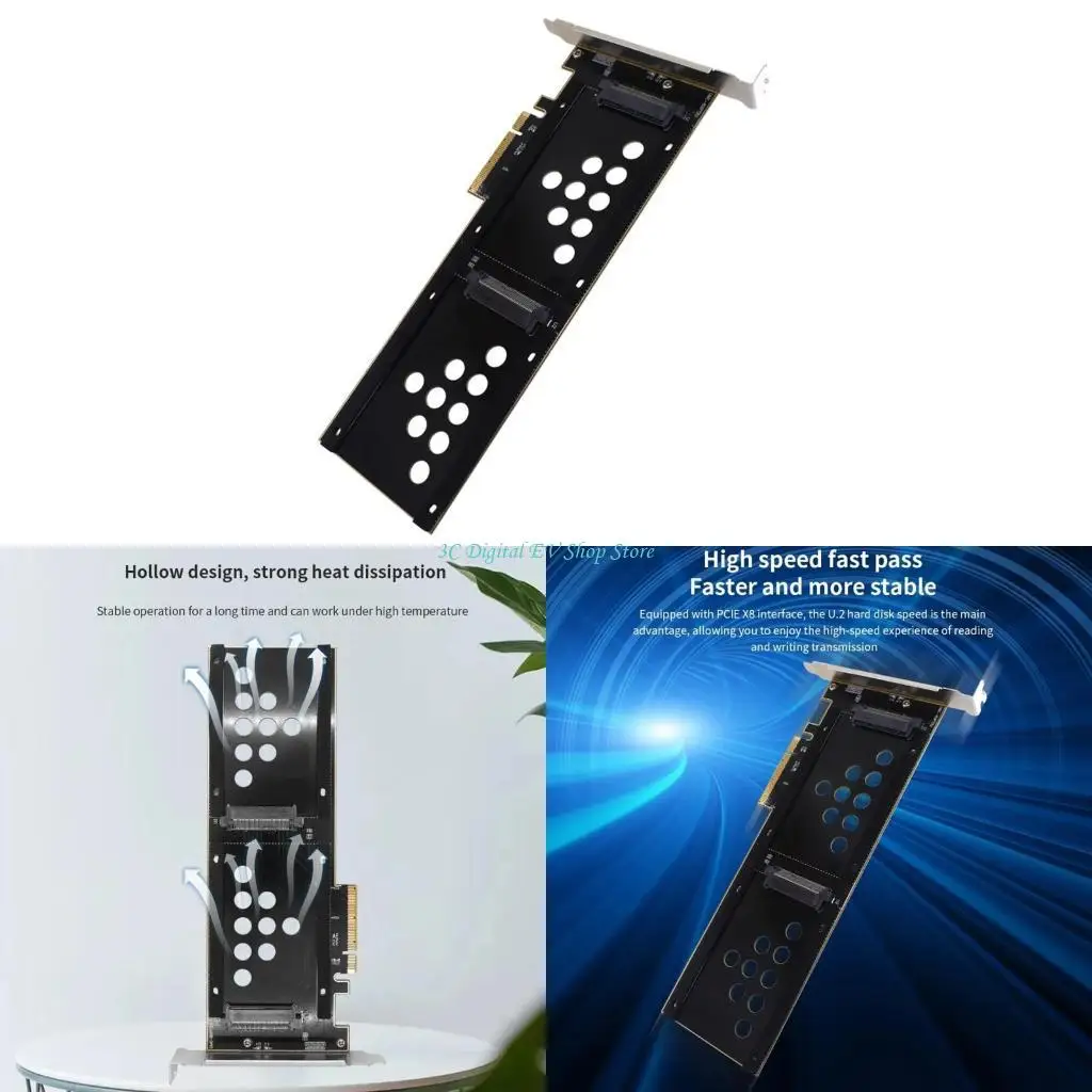 

E74D U.2 to PCIe SSD Adapter Board PCIe for Express U.2 Dual Riser Card