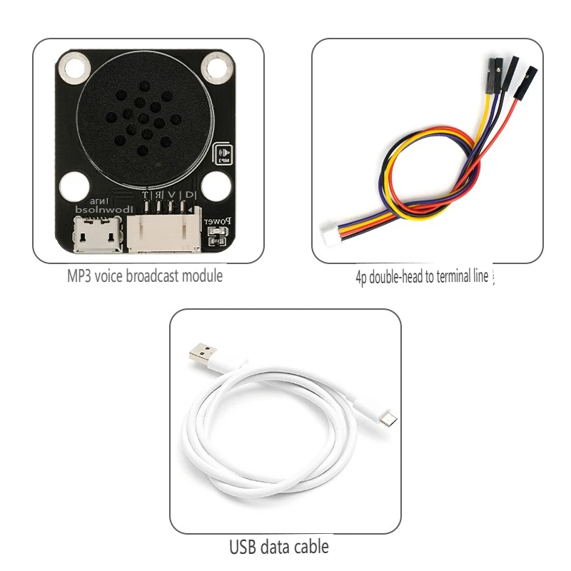 Módulo de reprodução de voz MP3 Reprodução de música de voz inteligente Compatível com arduino Suporte para programação mix
