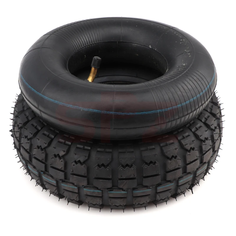 Good Quality 4.10/3.50-4 Inner Outer Tyre 410/350-4 Pneumatic Wheel Tire for Electric Scooter Trolley Accessories