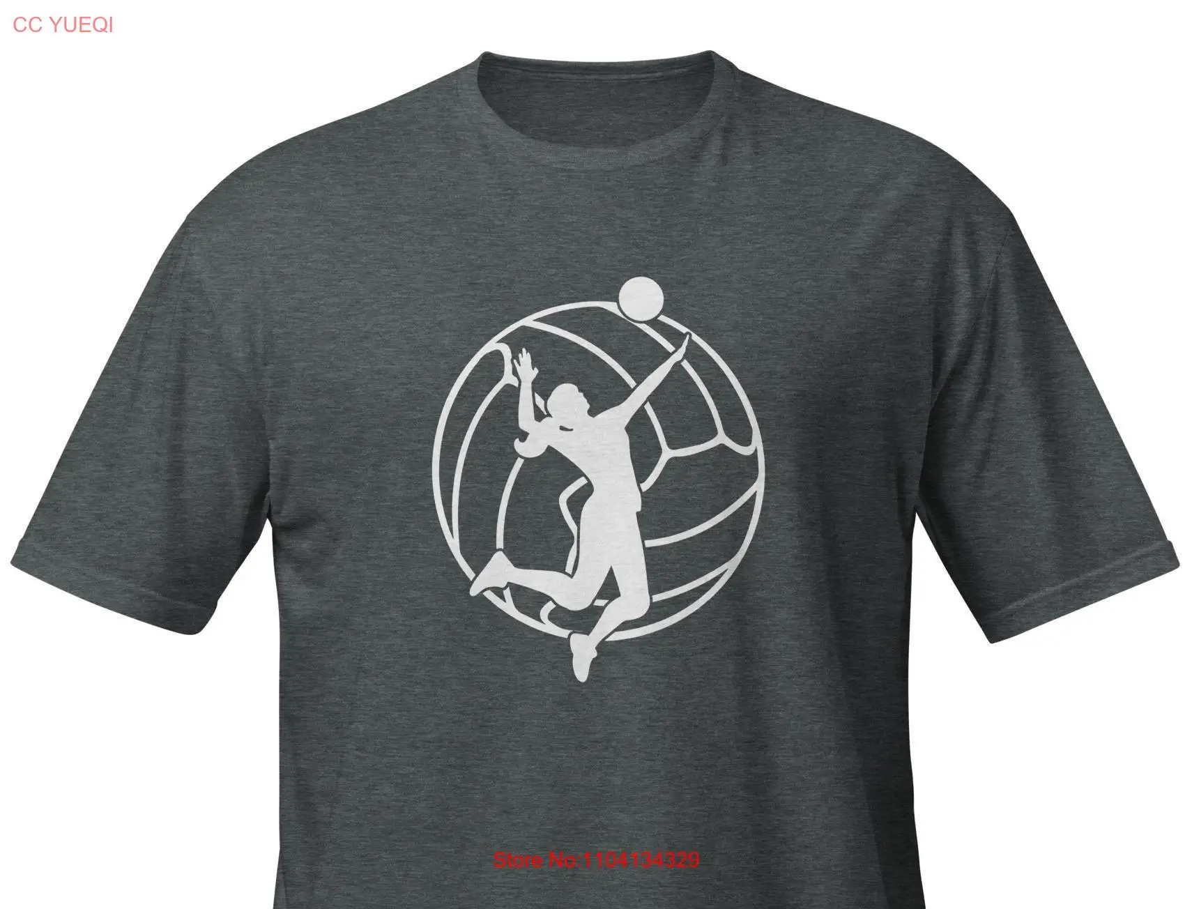 

Volleyball Girl White Silhouette T Shirt Player Women's for Lovers long or short sleeves