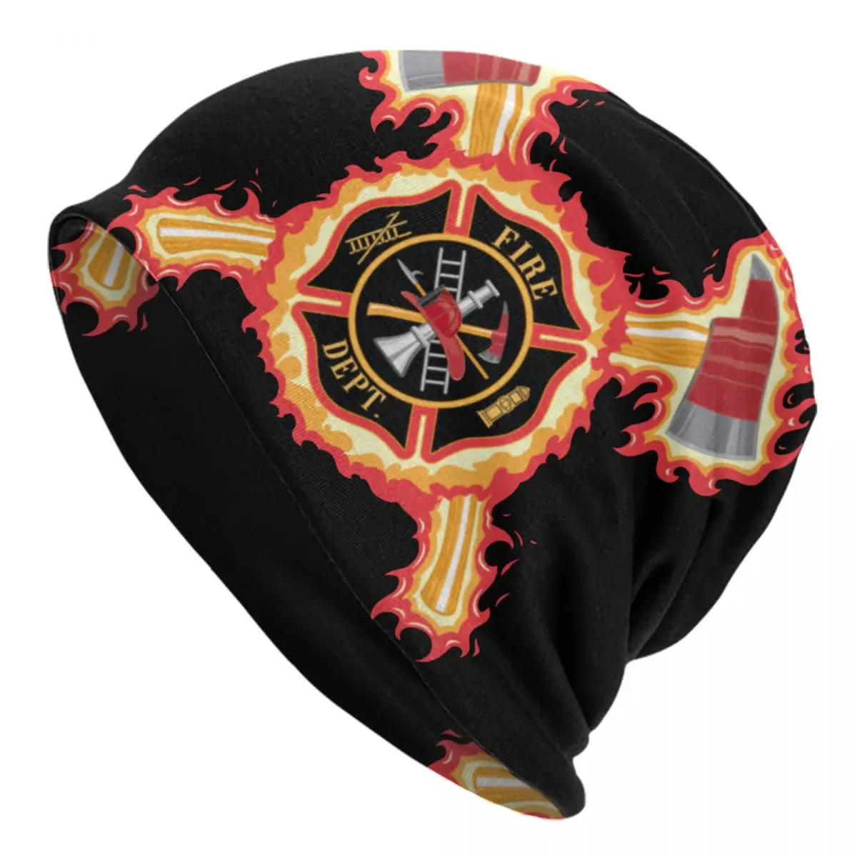 Gorro cruzado de bombero personalizado, gorro de invierno Unisex, gorros tejidos para esquí al aire libre, rescate de incendios, gorros de bombero