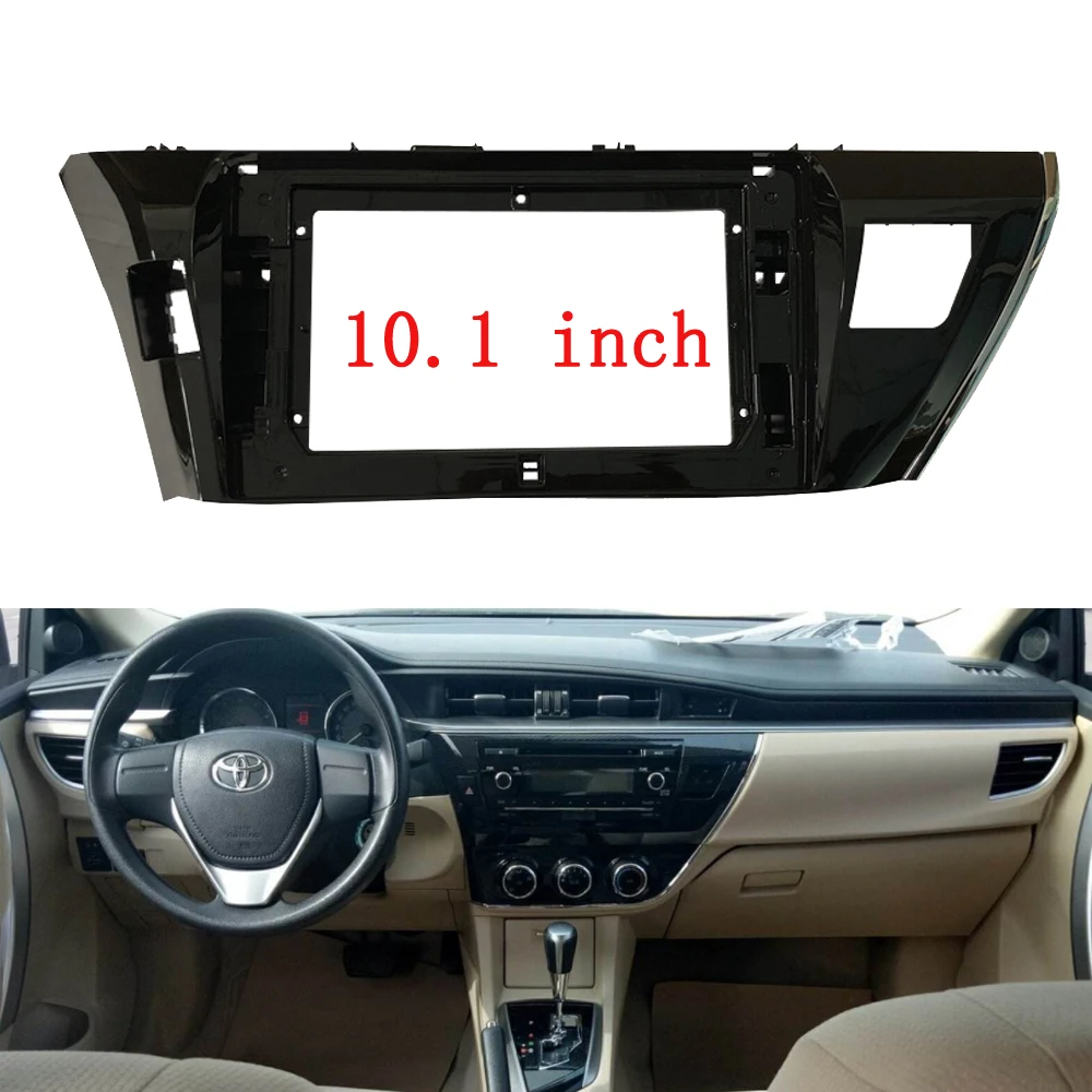 10.1 Inch Car Fascia For TOYOTA US Corolla Levin 2013-2018 Stereo Panel canbus box cable Dash Installation Double Din DVD Frame