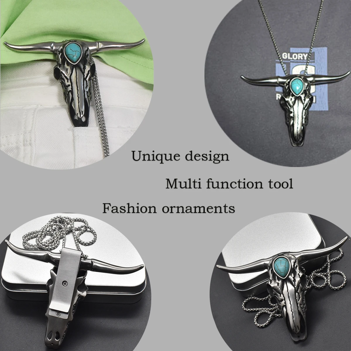 1 قطعة دمشق الصلب شفرة مثبتة Tauren الشاي سكين الشاي المخروط اكسسوارات المعلقات المقتنيات حزام معلق هدية الكريسماس