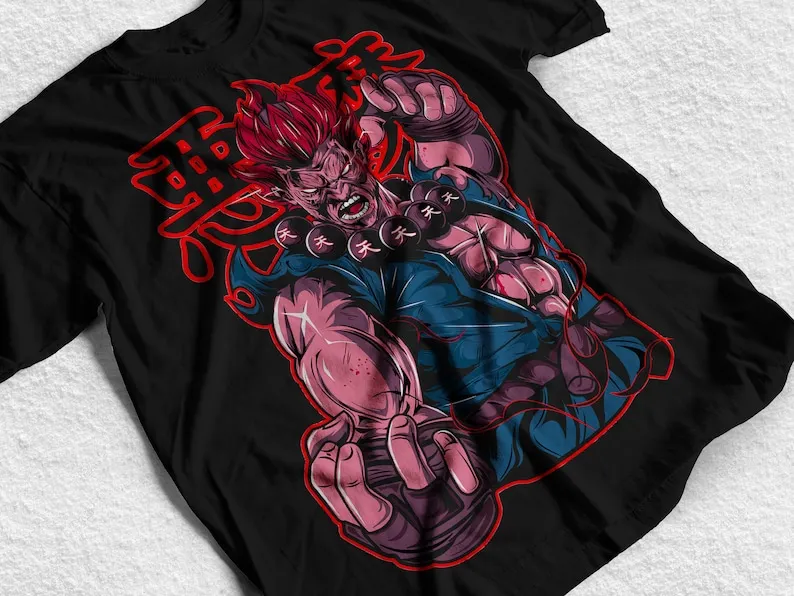 Street Fighter Akuma Shirt, Video game, Anime Clothing