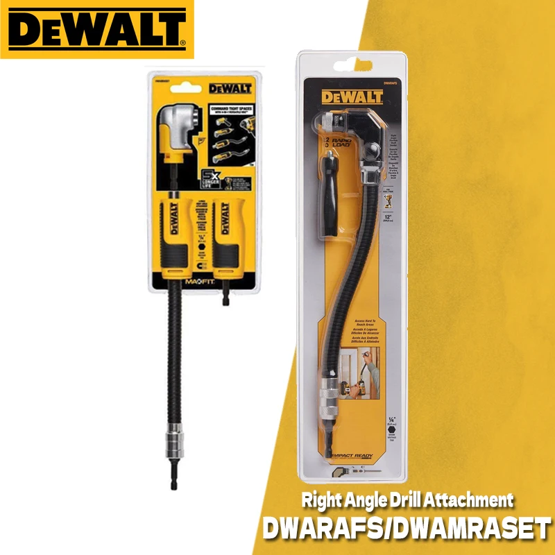 

DEWALT DWAMRASET Right Angle Drill Adaptor FlexTorq 4-in-1 System Flexible Shaft 12-Inch DWARAFS 300MM hose adapter