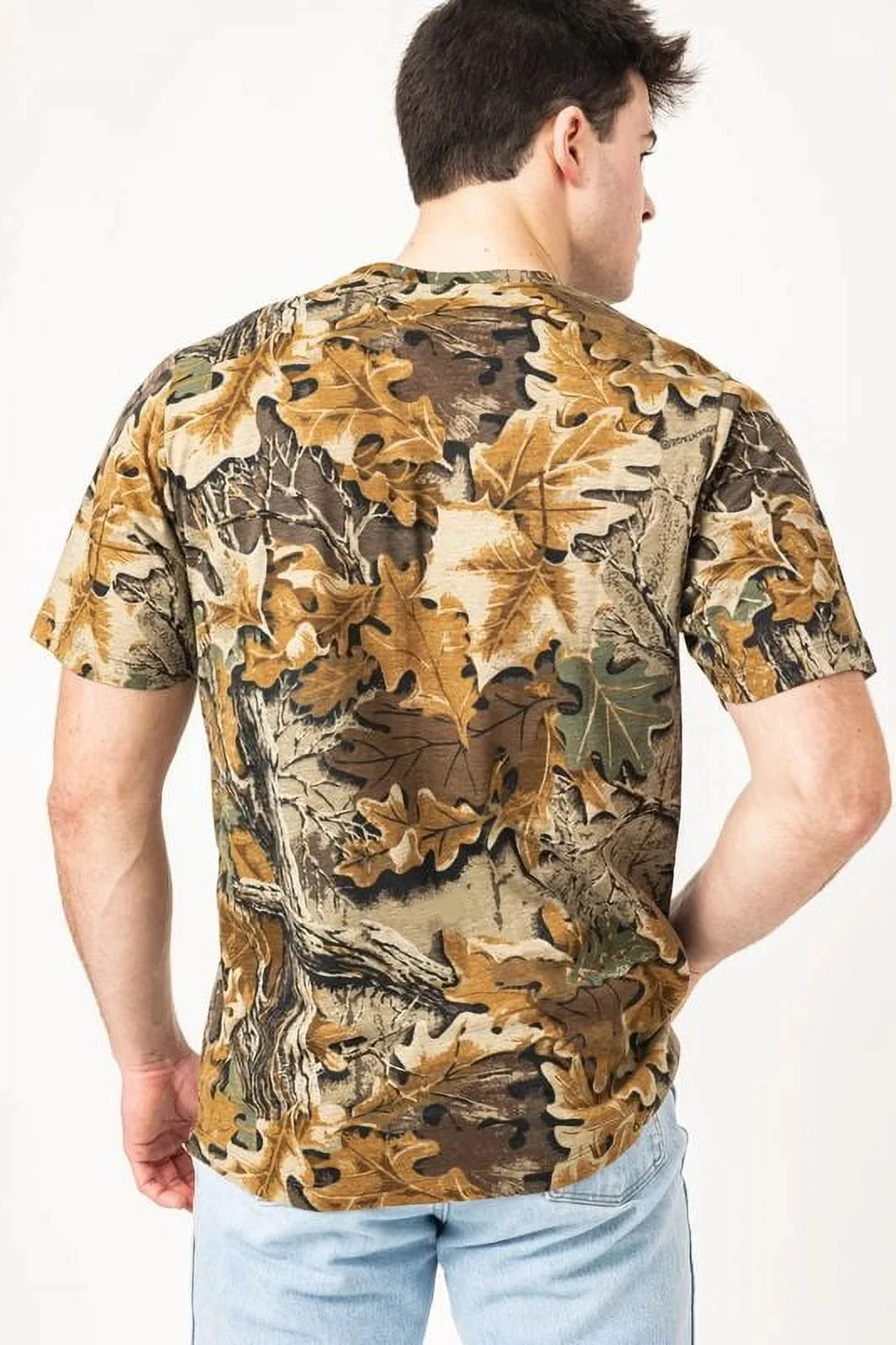  الرجال تي شيرتات قصيرة الاكمام نمط كامو ملابس للرجال خفيفة الوزن في الهواء الطلق المحملة لينة تنفس قميص الصيد موقع قراء البدلة القمم #6
