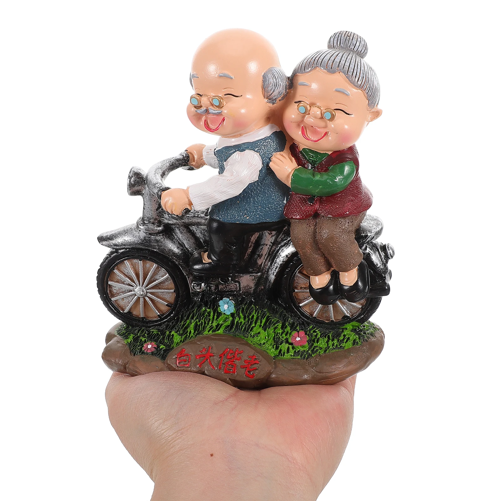 

Resin Elderly Couple Statue Loving Grandparents Parents Anniversary Wedding Home Decor Valentines Day Tabletop Romantic