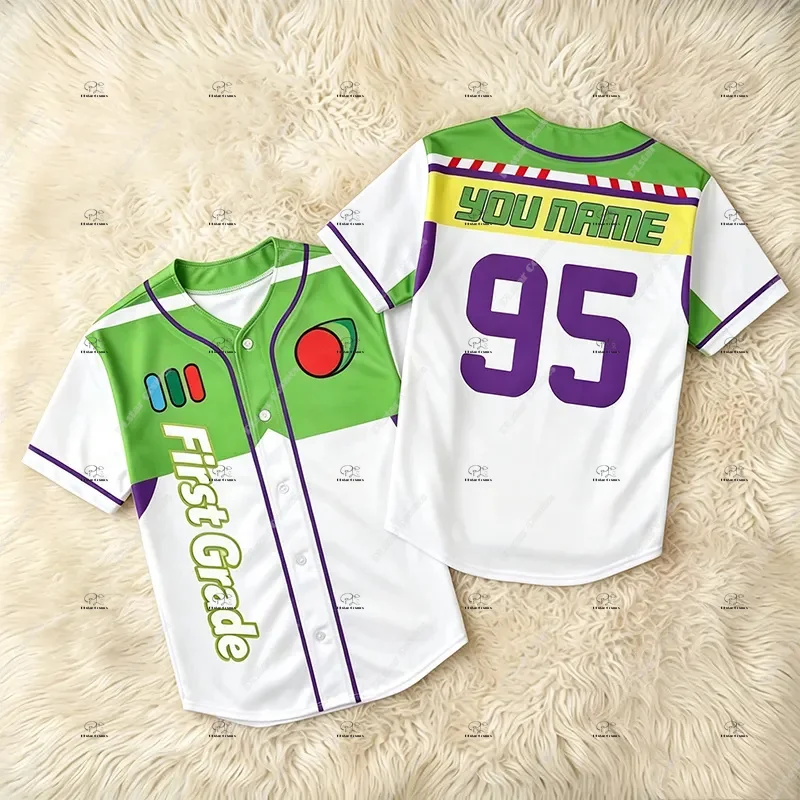 Custom Name Graduation Season Family Outfits Gradient Graffiti Vintage 3DPrint Breathable Baseball Jersey Shirts Short Sleeves 1